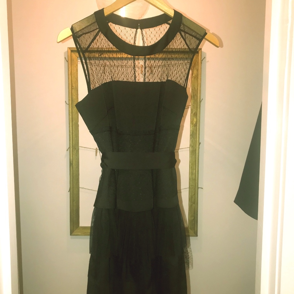 Max and Cleo LBD with lace and ruffles
